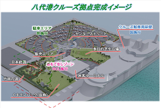 八代港クルーズ拠点の愛称「くまモンポート八代」に決定