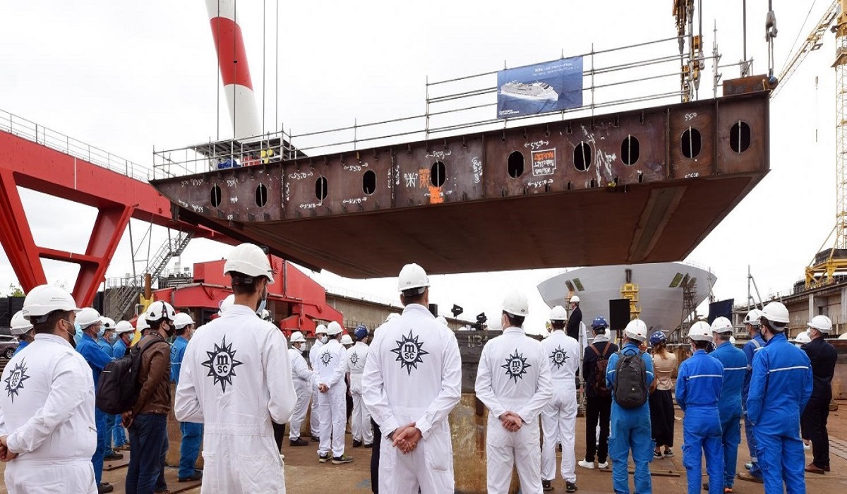 MSCクルーズ初の20万トンLNG燃料船、コインセレモニー開催