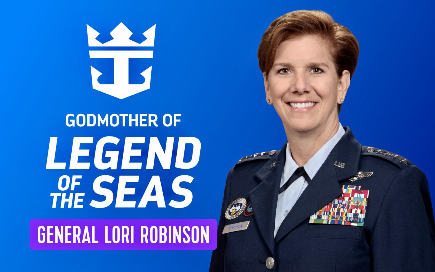 「レジェンド・オブ・ザ・シーズ」のゴッドマザーは、元米空軍大将